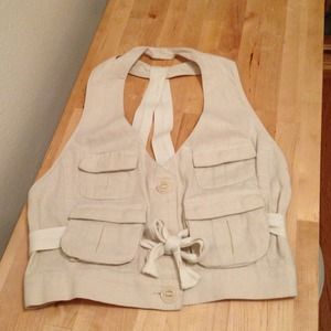 BCBG khaki colored vest