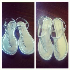 Final REDUCTION! Silver Glam Strap Sandals