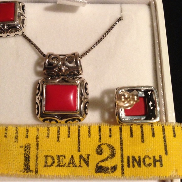 Sterling Silver Necklace and Earring Set - Picture 2 of 7