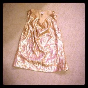 JCrew Gold Sleeveless Size 8