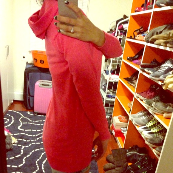 Brand New Hot pink button hoodie sweater