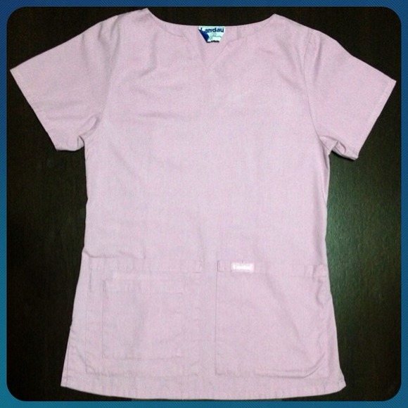 Landau Lavender Scrub Top, Size XS