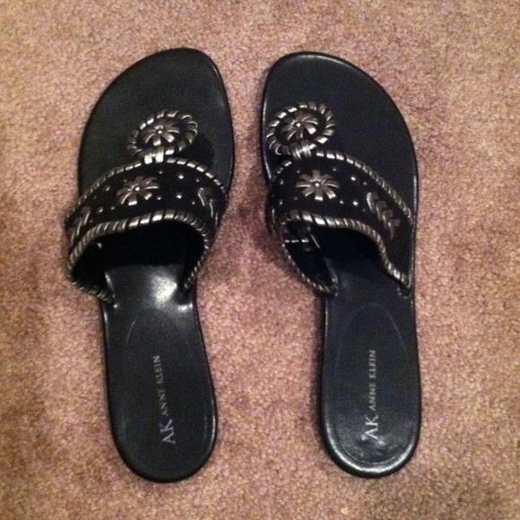 Anne Klein Black Sandals