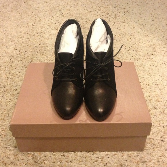 J. Crew Noelle Suede and Leather lace-up booties