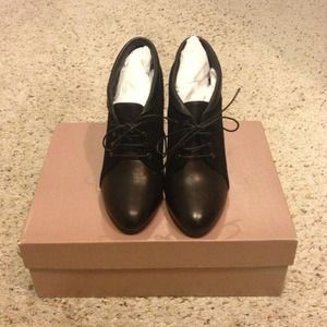 J. Crew Noelle Suede and Leather lace-up booties