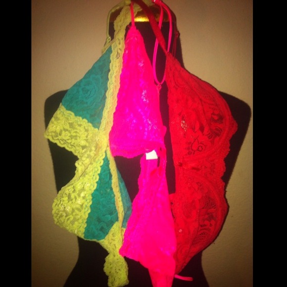 Lot! 3 sheer bras great ones to peek out of tanks!
