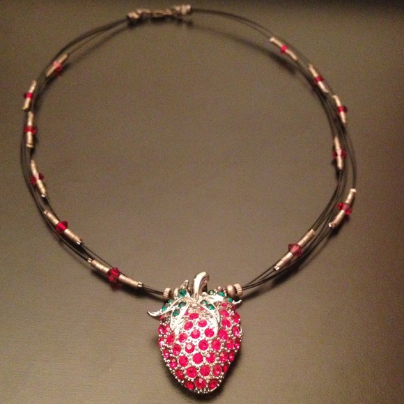 Strawberry Necklace! One of a kind!
