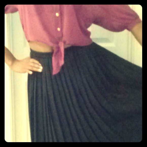 Black Pleated Skirt