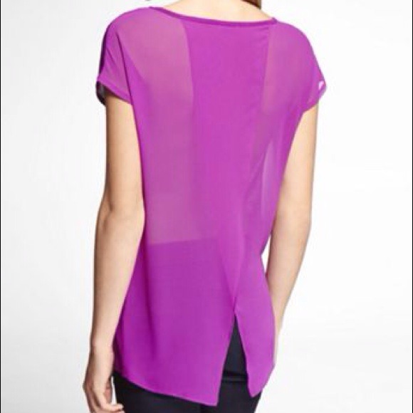 Chiffon back tee