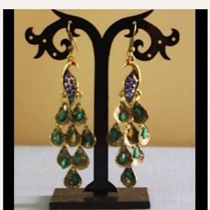 New peacock earrings .