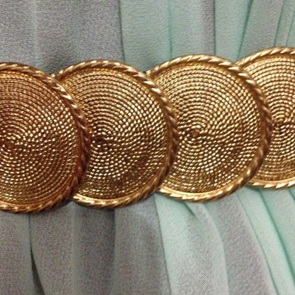 Love21 turquoise dress and vintage belt - Picture 2 of 4