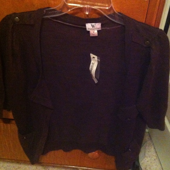 NWT  brown sweater cardigan  size small