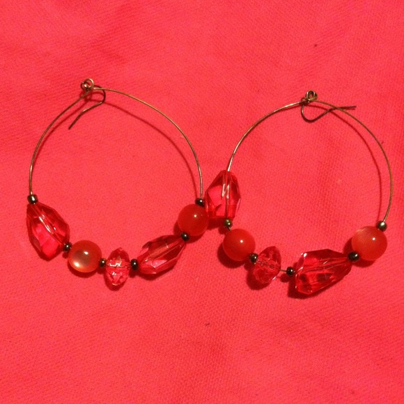 💗Pink fashion hoop earrings💗