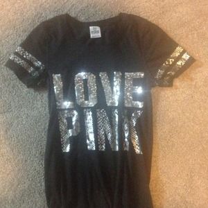Black sequin Victoria's Secret shirt