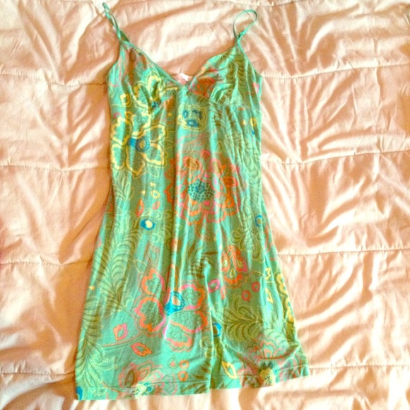 Green flower dress
