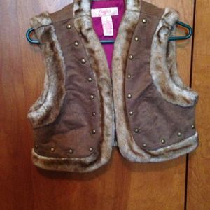 Candies faux fur trimmed vest