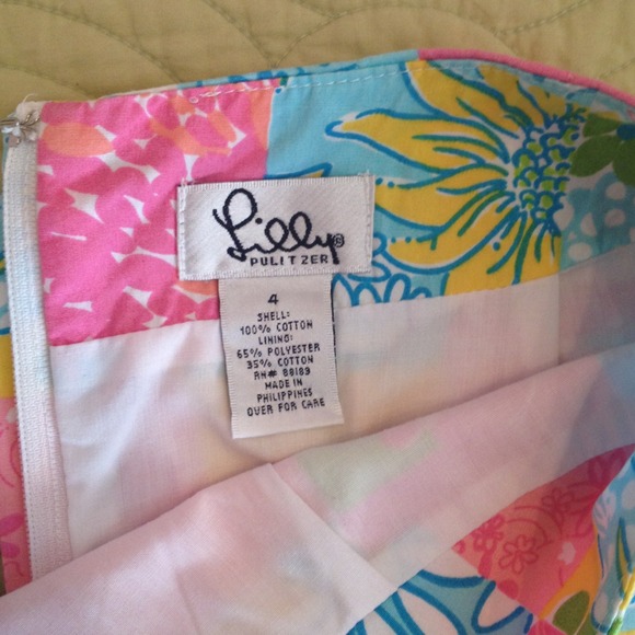 Lilly Pulitzer Patch Skirt Size 4 - Picture 2 of 2