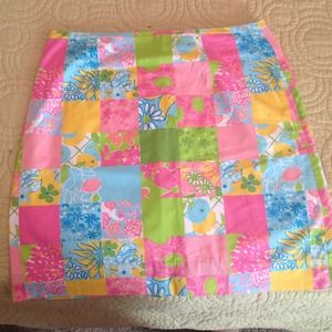 Lilly Pulitzer Patch Skirt Size 4