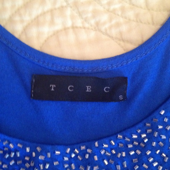 Small Blue Knit Dress - Picture 3 of 3