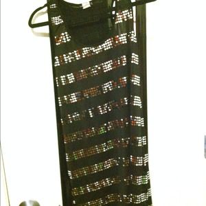 Black dress with shiny silver dots