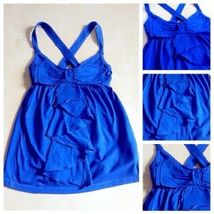Super Cute Blue Bow Top A&F