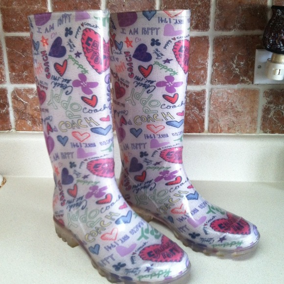 🌂Coach rain boots 🌂