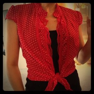 *Reserved @solisrazo* Polka-dot sheer coverup