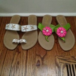 2 pairs Miss Trish for Target flip flops.   Sz. 7