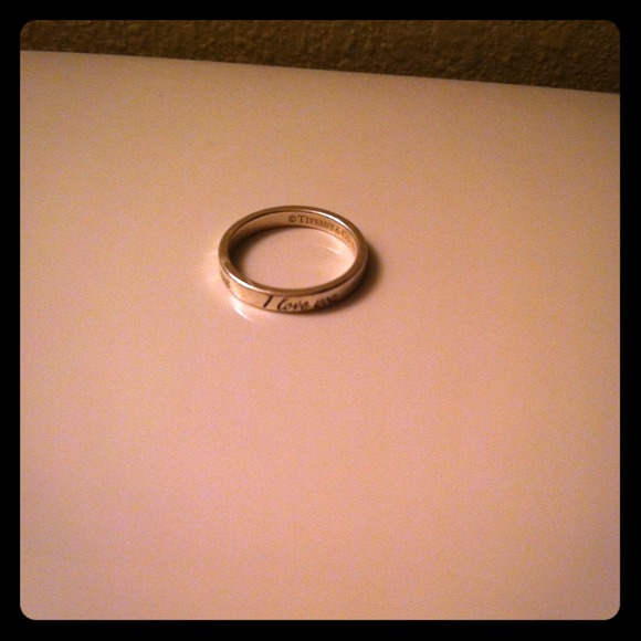 Tiffany & Co "I love you" notes ring size 6