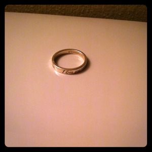 Tiffany & Co "I love you" notes ring size 6