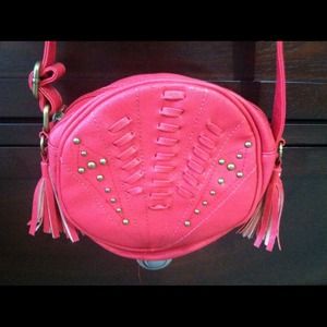 Red circle shaped purse