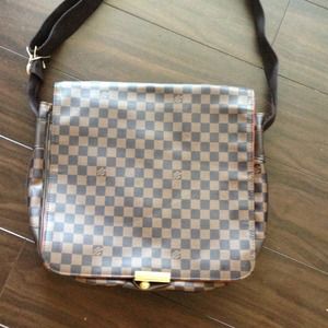 LV laptop messenger bag.