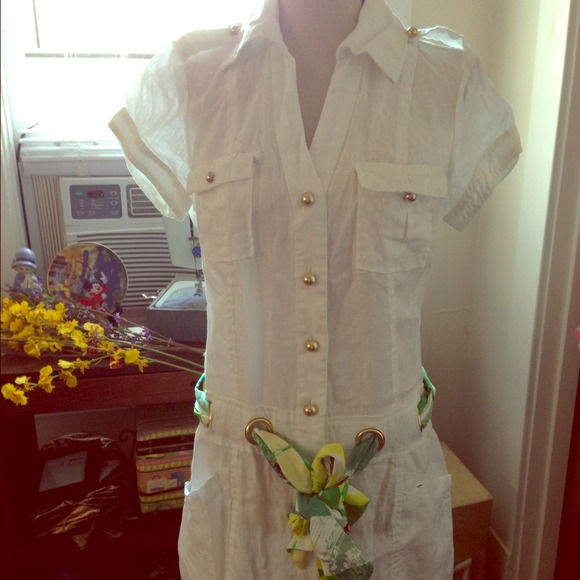 💥SOLD💥White Linen Dress