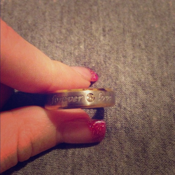 Men's two tone CZ promise ring