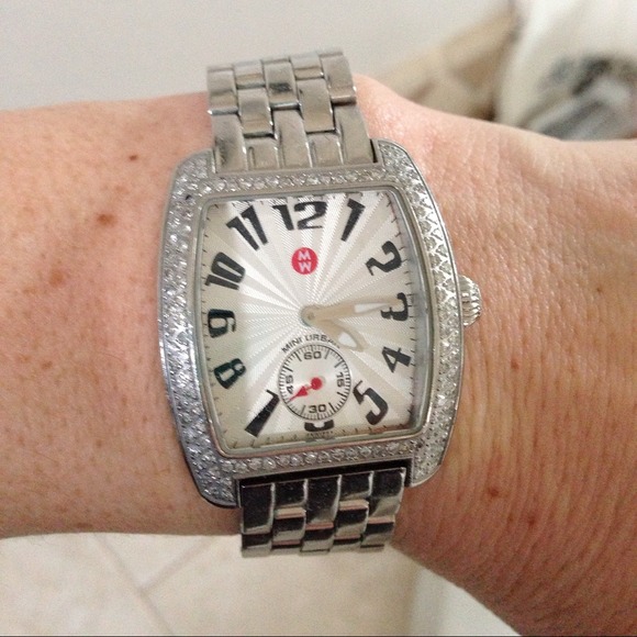 Michele diamond watch 116 pave diamond on face