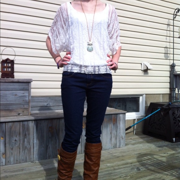 White lace gypsy shirt