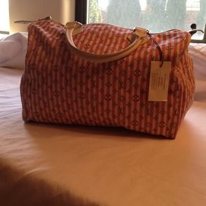 Louis Vuitton Handbag Beautiful Red Stripes