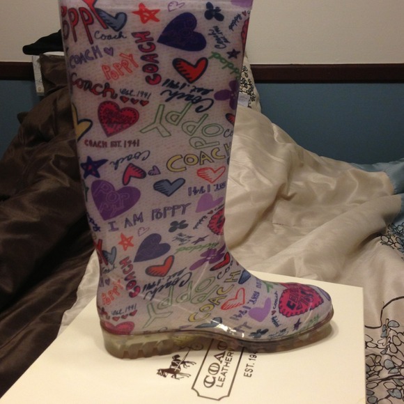 Coach Pixy Poppy Rain Boots - Picture 2 of 4