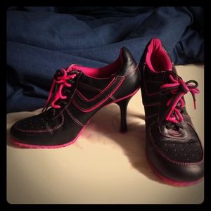 High heel tennis shoes