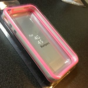 Brand new pink and white iPhone bumper