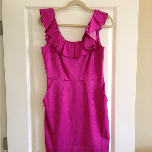 Pink ruffled dress