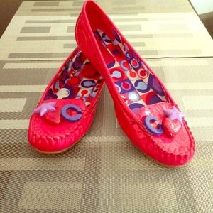 Pink Coach Flats 9 1/2