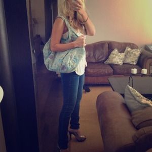 ✅SOLD✅Canvas bag ~ turquoise and purple