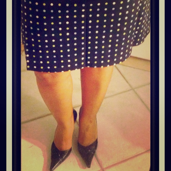 Polka dot skirt perfect for work AND a fun day
