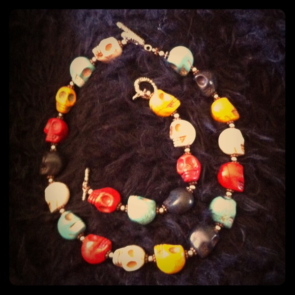 Skull Necklace & Bracelet-SOLD