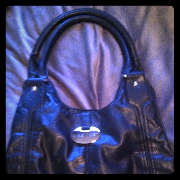 Black Leather Nine West Purse