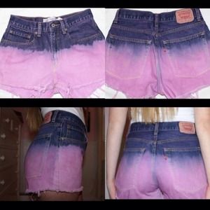 Dipdyed purple highwaisted shorts
