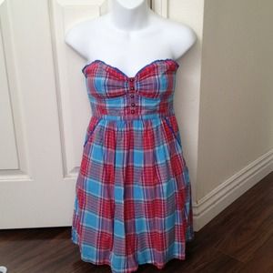 🔴TRADED🔴 Plaid Tube Top From Hollister