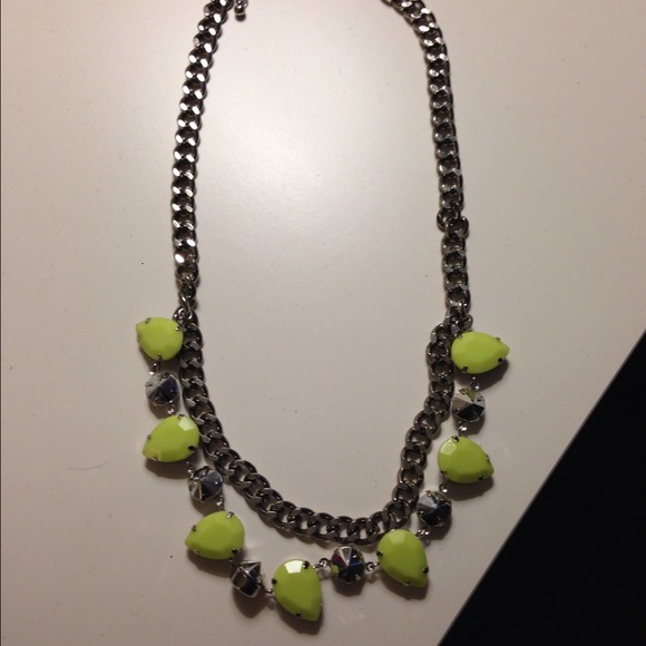 Awesome neon green and stud necklace