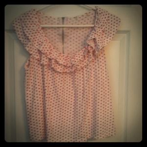 💥💥💥Red polka dot zipper top